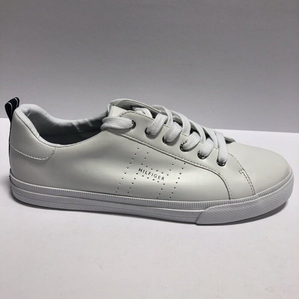 Tommy Hilfiger Men’s Lelita, White Lace-Up Sneakers, Size 11M